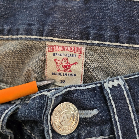 Vintage Y2K True Religion Ricky Big QT Straight Leg Jeans Size 32x32 Made in USA - Picture 5 of 8